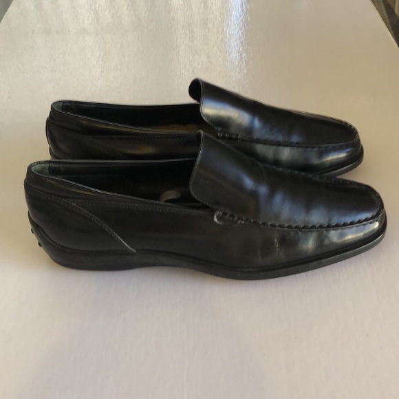 TOD’S Men’s Black Leather Driving Loafers Size 7 - Picture 5 of 15